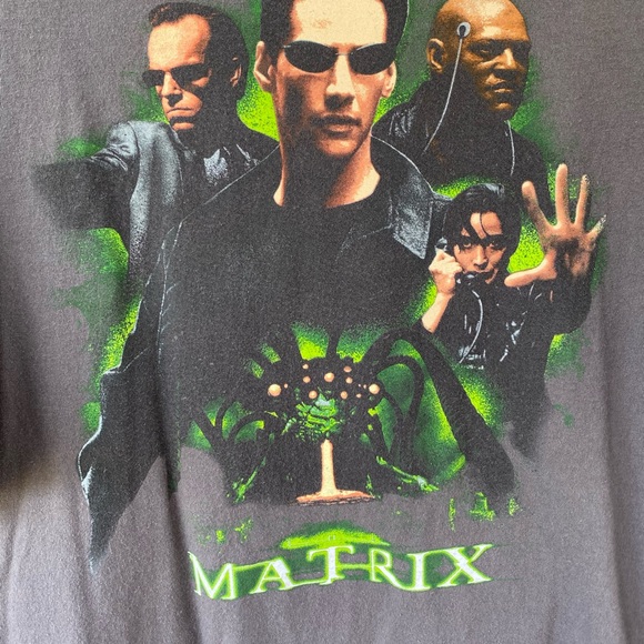 Matrix Reloaded Movie Keano Reaves T-shirt Size  2X - Picture 2 of 6